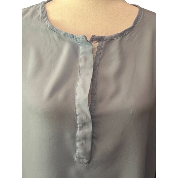 Gap Light Blue Long Sleeve Blouse Size M - Picture 2 of 7